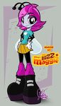  boots female gloves maggie_pesky pink_hair shirt skirt socks solo standing the_buzz_on_maggie 