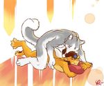  anal canine cute dog duo feline gay husky licking lion male mammal pillow tongue yuki-chi yuki_chi 