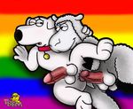  anal anal_penetration balls brian_griffin canine collar dog erection family_guy gay male penetration penis rainbow rule_34 sex sheep tbfm 