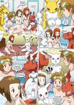  anthro canine comic digihentai digimon erection female fox gatomon glans group guilmon hikari_kamiya human humanoid_penis mammal palcomix penis renamon rika_nonaka scalie takato_matsuki unknown_artist 