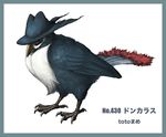  fedora gen_4_pokemon hat honchkrow no_humans pokemon pokemon_(creature) realistic solo toto_mame wings 