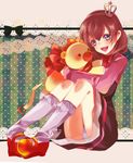  bad_id bad_pixiv_id blue_eyes blush brown_hair crown dress hoe_satsuki one_eye_closed open_mouth panties pantyshot pantyshot_(sitting) ribbon sakutarou short_hair sitting smile solo stuffed_animal stuffed_lion stuffed_toy umineko_no_naku_koro_ni underwear ushiromiya_maria white_panties 