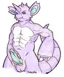  blue_eyes male nidoking nude penis pok&eacute;mon pok&eacute;morph scalie solo sukebepanda 