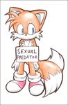  canine cute fox male miles_prower mobian sexual_predator sign solo sonic_(series) tails 