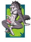 balls canine fellatio green_eyes licking_lips looking_at_viewer male oral oral_sex penis precum sex solo wolf 