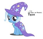  cute equine female feral friendship_is_magic gem hair hat horse mammal my_little_pony plain_background pony purple_eyes smile solo trixie_(mlp) unknown_artist white_background white_hair 