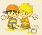  bad_id bad_pixiv_id bandaid black_hair blonde_hair blue_eyes hat lucas male_focus mother_(game) mother_2 mother_3 multiple_boys ness quiff smile super_smash_bros. 