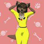  2008 3d animated bowmanswolf canine caramelldansen dancing female florence_ambrose freefall little_dragon mammal solo wolf 