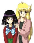  2girls aino_minako bishoujo_senshi_sailor_moon blonde_hair bob_cut character_request crossover happy hino_ryutaro multiple_girls tomoe_hotaru 