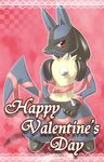  ??????? drahi ears holidays lucario male nintendo pok&#233;mon pok&eacute;mon ribbons solo tail valentine&#039;s_day valentine's_day video_games 