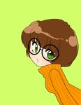  :o brown_hair glasses green_eyes pixiv ribbed_turtleneck_sweater scooby-doo scooby_doo short_hair sweater turtleneck velma_dace_dinkley velma_dinkley 