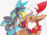  blush canine cat eevee eeveelution feline feral grey_eyes jackal lucario mammal mouse nintendo nobu544ny orange_eyes plain_background pok&#233;mon pok&eacute;mon red_eyes rodent shinx video_games white_background zangoose 