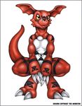  digimon guilmon looking_at_viewer male ollie_canal solo 