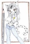  chibi_tiger chibi_tigress feline female innocenttazlet josephine pencil solo tiger 
