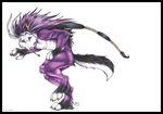  bloodhound_omega canine lycanthrope male nikoli nikoli_argos nude purple solo werewolf wolf yajumi 