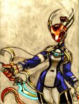  dragon female horns liquidmark scalie sci-fi sword weapon 