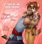  couple female glomp hug marvi_lim sienna_revan tattoo valentines_day weasel 