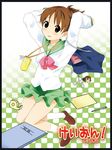  bad_id bad_pixiv_id bag book brown_eyes brown_hair cellphone hirasawa_ui hirasawa_yui jumping k-on! kureha_(angelite) minigirl pen phone ponytail school_uniform serafuku short_hair solo tape_dispenser 