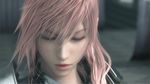  3d animated animated_gif armor armpits feathers final_fantasy final_fantasy_xiii final_fantasy_xiii-2 gif lightning_farron official_art pink_hair solo sword weapon 