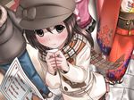  coat hat japanese_clothes kimono kinugasa_yuuichi multiple_girls original pantyhose scarf solo_focus translation_request 