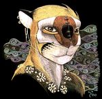  chris_goodwin feline female mask piercing portrait tiger tribal 