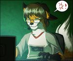  anthro canine computer controller expression eyewear fox foxydude frustrated glasses keyboard keyboard_(computer) mammal nes reaction_image solo tigerbeacon 