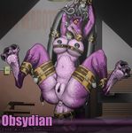  bdsm bondage breasts dr_nowak dragon female german_text nude obsydian pussy scalie solo 