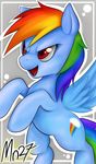  blue equine female feral friendship_is_magic hair horse mammal mn27 multi-colored_hair my_little_pony pegasus pony rainbow_dash_(mlp) rainbow_hair red_eyes solo wings 