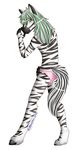  anthro bulge bum butt equine girly hyperfreak666 male mammal painties panties plain_background snowmoonstone stripes underwear white_background zebra 