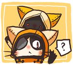  bad_pixiv_id blazblue cat cat_tail chibi eyepatch jubei_(blazblue) kaka_kittens no_humans red_eyes tail 