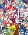  :3 animal_ears bandana blonde_hair blue_eyes blue_hair familymart flower gatensoku_sen green_hair hat horns inubashiri_momo kagiyama_hina kawashiro_mitori kawashiro_nitori komochizuki_selena kuma-hina kutori_tato leaf lock long_hair maybell multiple_girls namazu nock_(garimoyasi) oborozuki_uta open_mouth original partially_translated patchouli_knowledge personification pink_hair purple_eyes purple_hair red_eyes ribbon roku_(touhou) sasaki_rinbokusan satsuki_rin shiki_eika short_hair smile sugar_satellite touhou translation_request two_side_up v yawata_karen yellow_eyes 