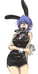  animal_ears aqua_(kingdom_hearts) blue_hair bunny_ears card cards kingdom_hearts kingdom_hearts_birth_by_sleep mask short_hair 