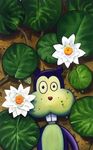  frank frog generic_cartoon_anthropomorph jim_woodring male pond solo underwater water water_lily 