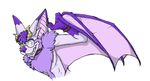  bat hair heterochromia horns jax_the_bat purple solo wings 