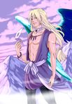  alternate_costume androgynous angel blonde_hair chest choker gundam gundam_wing jewelry long_hair male male_focus mask milliardo_peacecraft necklace solo wings zechs_merquise 