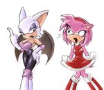  angry anthro bat duo female hedgehog mammal middle_finger rouge_the_bat ryusuke sega sonic_(series) the_finger 