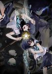  absurdres bangs black_rock_shooter black_rock_shooter_(character) dead_master highres kuroi_mato multiple_girls plastick school_uniform takanashi_yomi 