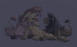  chest_tuft feline female flat_chest holding hyhlion lion male semi-anthro tlk? trio twilight 