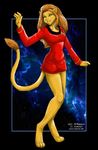  caitian cat fanart feline female hair jennifer_l_anderson lion m&#039;ress m'ress mammal solo star_trek star_trek_the_animated_series uniform yellow_eyes 