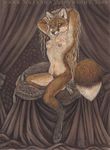  canine chest_tuft dark_natasha detailed female fox model nude pose solo 