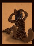  back back_dimples bix707 canine cat feline female gatekat hybrid nude solo stripes wolf 