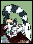  bottomless female goth harry_potter heterochromia holly_massey lemur necktie schoolgirl solo tail teen zeriara_(character) 