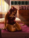  bed bedroom cat chubby corset feline female kneeling solo tehj transformers underwear 
