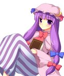  ash_(pixiv) bad_id bad_pixiv_id book hat long_hair patchouli_knowledge purple_eyes purple_hair solo touhou very_long_hair 