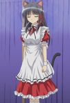  animal_ears black_hair cat_ears fortune_arterial highres kuze_kiriha long_hair maid non-web_source screencap solo stitched third-party_edit 