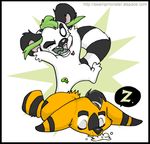  cute female holly_massey kaku lemur male sleeping tail zeriara_(character) 