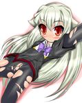  aq_interactive arcana_heart arcana_heart_3 atlus blonde_hair examu long_hair pantyhose pantyhouse red_eyes ribbon torn_clothes torn_pantyhose weiss 