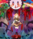  :q alternate_color alternate_costume bad_id bad_pixiv_id beret blonde_hair blood blurry boots breasts charlotte_(madoka_magica) corset crossed_legs depth_of_field drill_hair gun hair_ornament hairpin hand_on_own_chest hat magical_girl magical_musket mahou_shoujo_madoka_magica medium_breasts pleated_skirt puffy_sleeves purple_legwear ribbon rifle shirt skirt smile standing striped striped_legwear taut_clothes taut_shirt television thighhighs togata tomoe_mami tongue tongue_out twin_drills twintails vertical-striped_legwear vertical_stripes watson_cross weapon witch's_labyrinth yellow_eyes zettai_ryouiki 