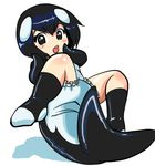  brown_eyes cetacean diaper fanart female fursuit gabby human latex looking_at_viewer mammal marine onozawa_takashi open_mouth orca plain_background rubber shiny smile solo whale white_background 