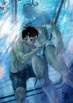  2boys kyan male male_focus multiple_boys muscle oral pagumi penis pixiv_thumbnail pool resized speedo swim_briefs swimming two_boys uncensored underwater undressing water wet yaoi 